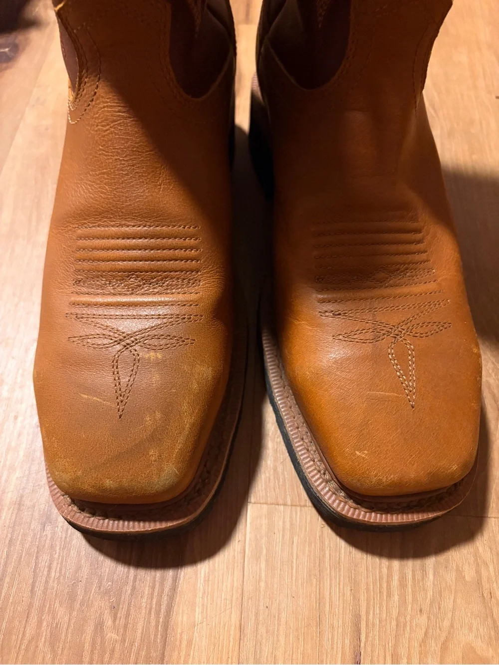 Tecovas Two-Tone Brown Leather Composite Toe Boot